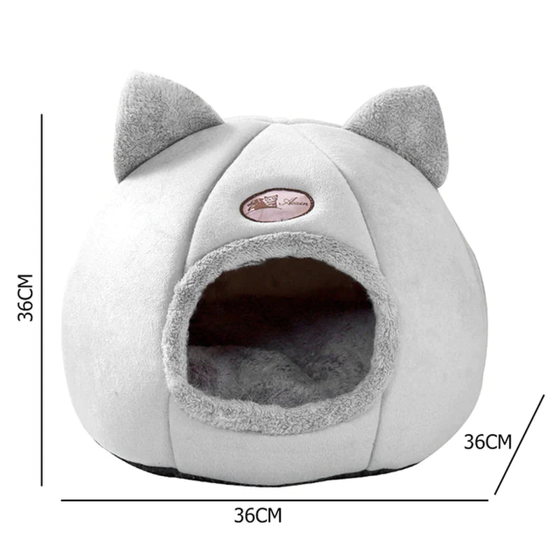 Cozy Indoor Cat Bed and Small Dog House - Winter Warmth Mat and Tent Accessories