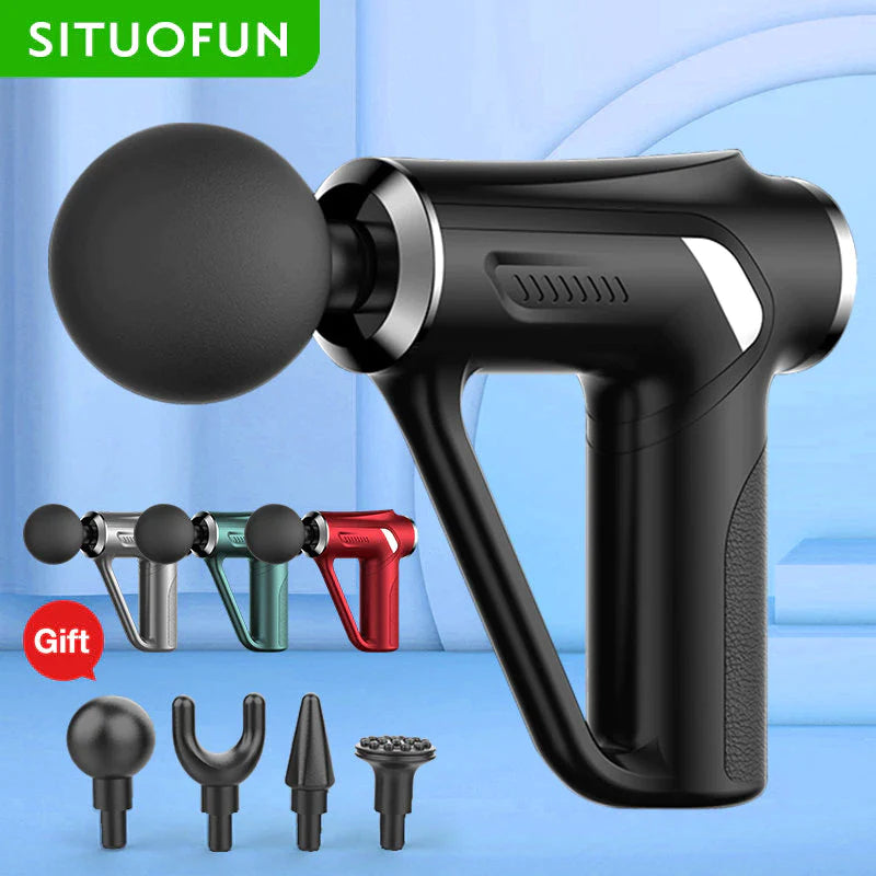 SITUOFUN Deep Tissue Massage Gun with 32 Adjustable Levels for Neck, Body, and Back Muscle Relief - Electric Pistol Massager for Exercise and Relaxation