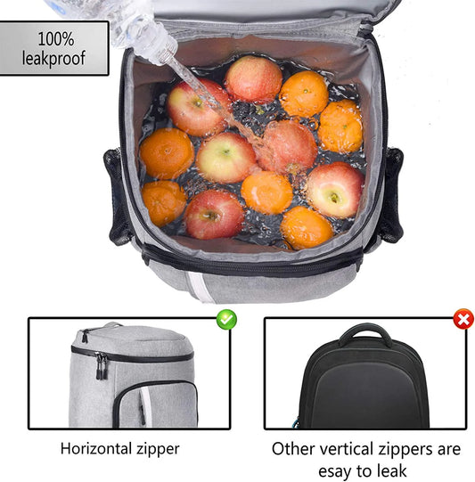 Insulated Waterproof Backpack Cooler Bag - Lightweight and Leakproof Soft Cooler for Men and Women, Ideal for Work, Lunch, Picnics, Camping, and Hiking, Holds 30 Cans