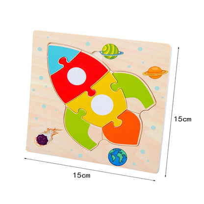 Baby Wooden 3D Puzzles Tangram Shapes Learning Educational Cartoon Animal Intelligence Jigsaw Toys for Children Gift