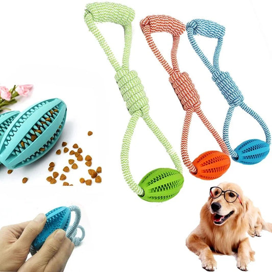 Natural Rubber Interactive Chew Toy and Food Dispenser for Golden Retrievers - Ideal for Dental Health and Teething Training