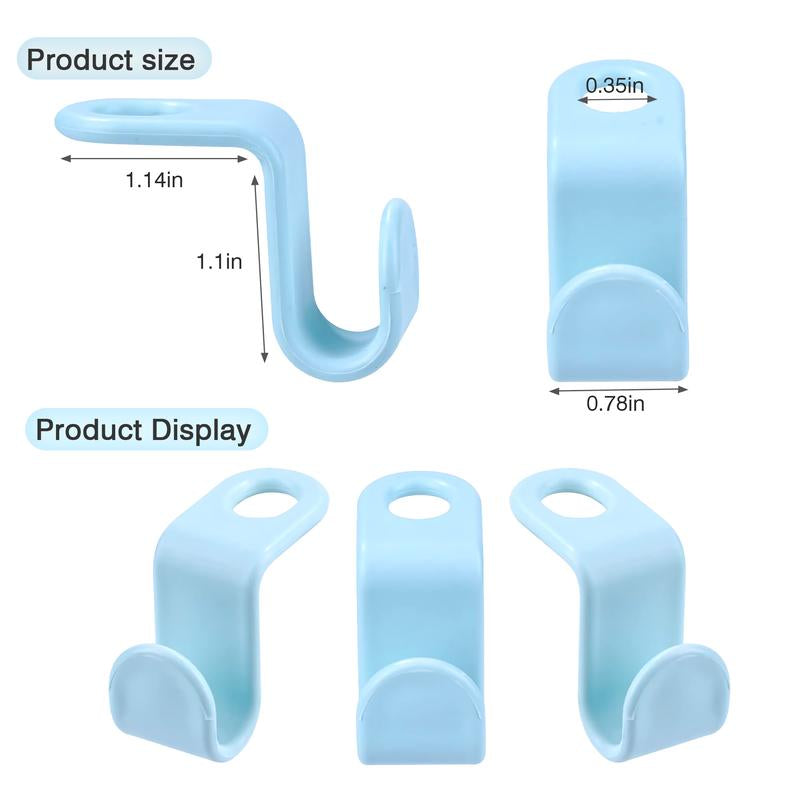 Clothes Hanger Connector Hooks 20 Counts, Stacked Space Saver Hanger Hook, Super Space Saving for Closet, Multi-Function and Durable Random Color Hanger Hook