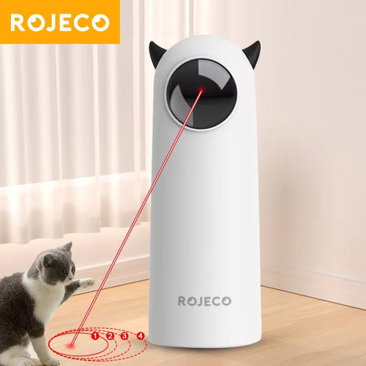 Engaging Automatic Cat Laser Toy with Interactive LED for Indoor Play and Exercise