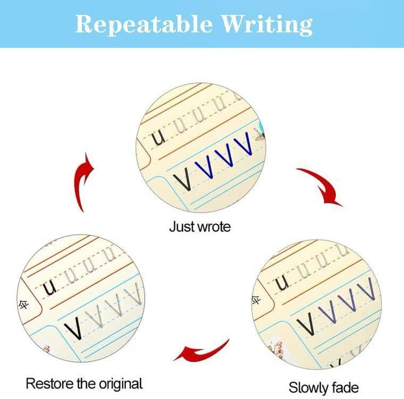 Unlock Your Child's Writing Potential with Our 4 Pc Magic Groove Practice Copybooks! Perfect for Ages 3-5! ✍️✨