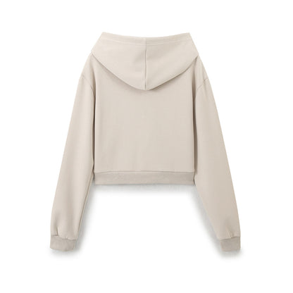 Zero Homemade European And American Style Versatile New Women's Double-Sided Cloth Short Sweatshirt With Stitching Decoration Double-Sided Cloth Bell-Bottom Pants