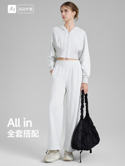 New Fashionable Fitness Jacket Women's Short Hooded Cardigan Jacket Professional Running Training Sports Yoga Wear Autumn And Winter