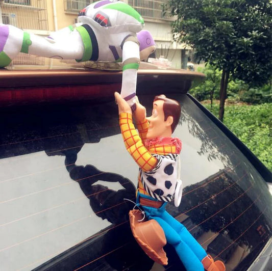Hot Toy Story Sherif Woody Buzz Lightyear Car Dolls Plush Toys outside Hang Toy Cute Auto Accessories Car Decoration 25/35/45CM