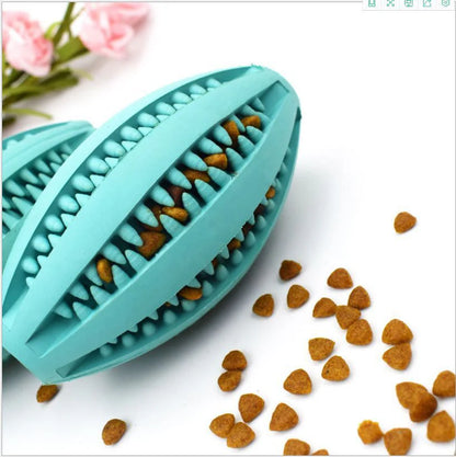Natural Rubber Interactive Chew Toy and Food Dispenser for Golden Retrievers - Ideal for Dental Health and Teething Training