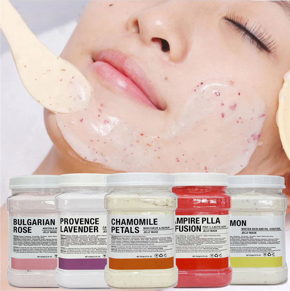 650g Vampire Soft Jelly Mask - Whitening, Moisturizing Collagen Peel-Off Powder for Beauty Salon and DIY Crystal Facial Treatments