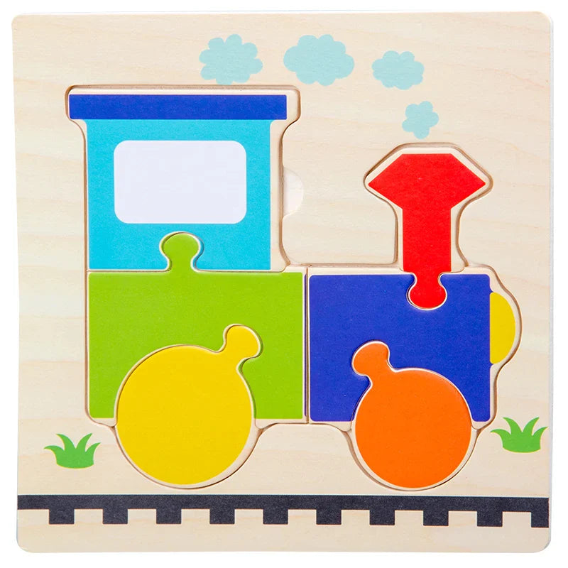 Baby Wooden 3D Puzzles Tangram Shapes Learning Educational Cartoon Animal Intelligence Jigsaw Toys for Children Gift