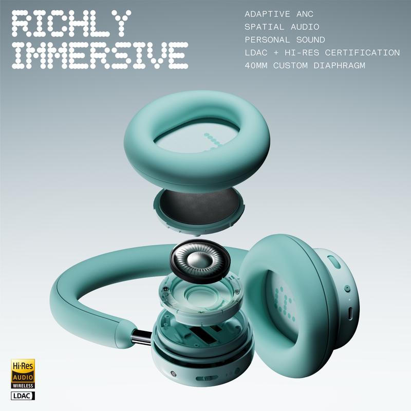 CMF Headphone Pro Wireless Modular Over-Ear Headphones with ANC, Hi-Res LDAC, 100H Battery & Fun Controls