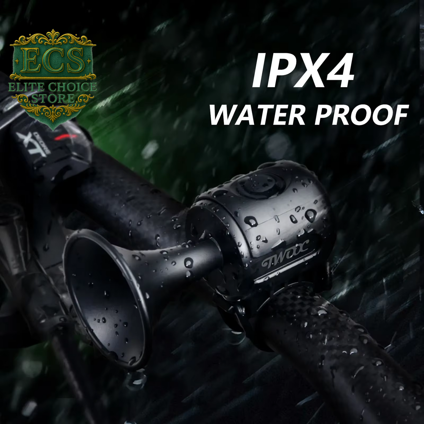 TWOOC Bicycle Electronic Horn Loud Warning Sound CR2032 Battery 120Db IPX4 Waterproof Suitable for Road and Mountain Bike