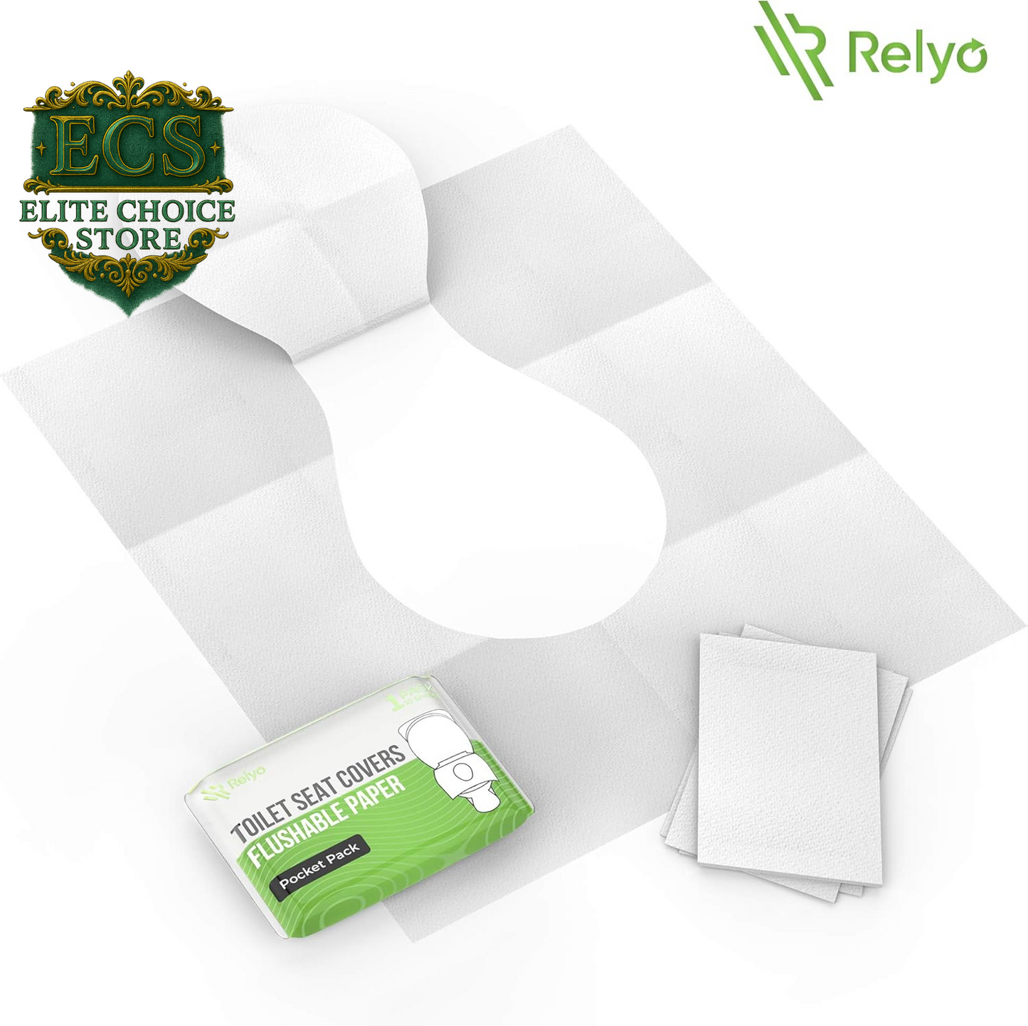 Toilet Seat Cover Paper Flushable (50 Pack) - XL for Adults and Kids Potty Training, 100% Biodegradable Travel Supplies Essentials for Public Restrooms, Airplane, Camping, Festivals