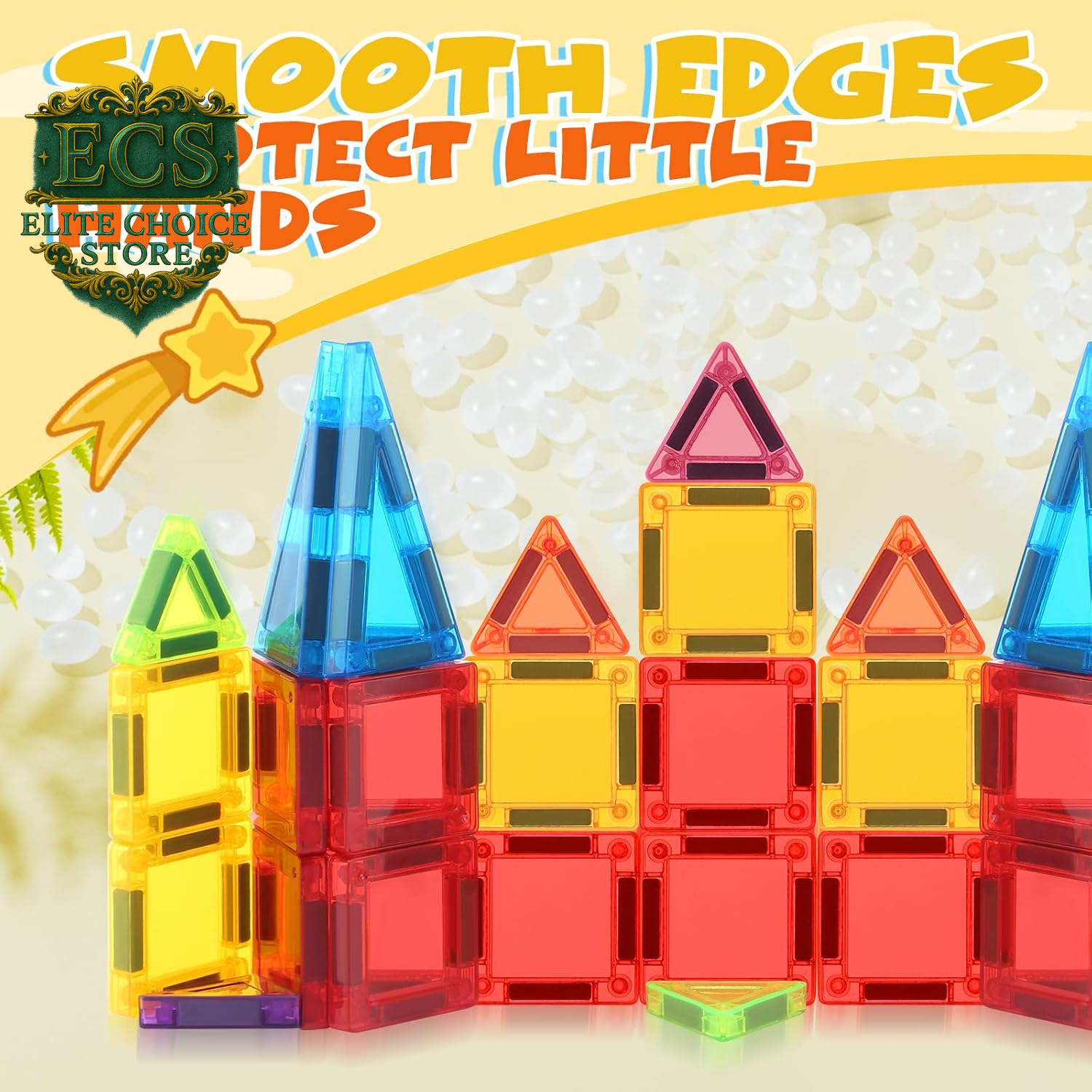 Magnetic Tiles, Travel Mini Magnetic Tiles, STEM Building Blocks Sets, Construction Travel Set Toys for Boys Girls Kids Toddlers Ages 3 4 5 6 7 8 9+ Year Old