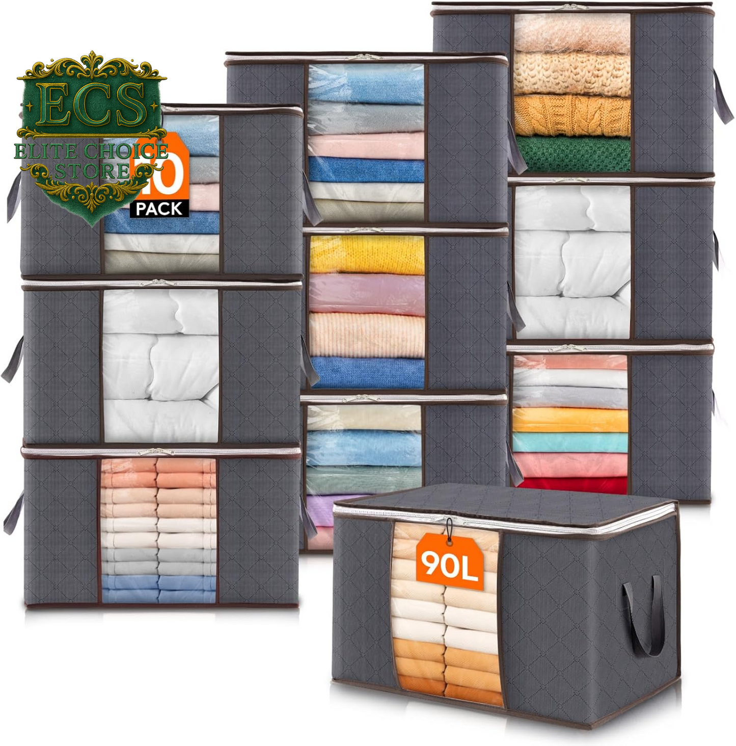 Organize Your Space with Lifewit's 6 Pack Foldable Storage Bins! Perfect for Clothes, Blankets, and More! 🧺✨ #HomeOrganization #StorageSolutions