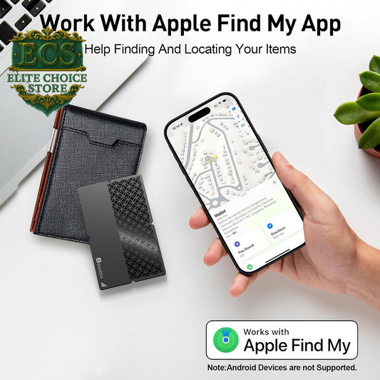2025 [Apple Mfi Certified] (Ios Only) Bluetooth Tracker Smart Finder for Apple Find My Iphone Card Wallet GPS Tracker, 5-10 Years Battery, Keys Finder and Item Locator for Keys, Bags, Passport