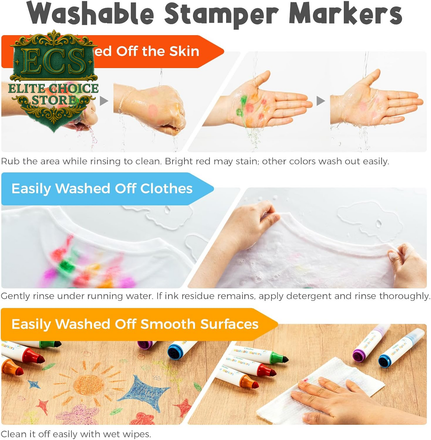 Unleash Creativity with Ohuhu 12-Pack Washable Dual Tip Markers for Kids! Perfect for Art and School Fun