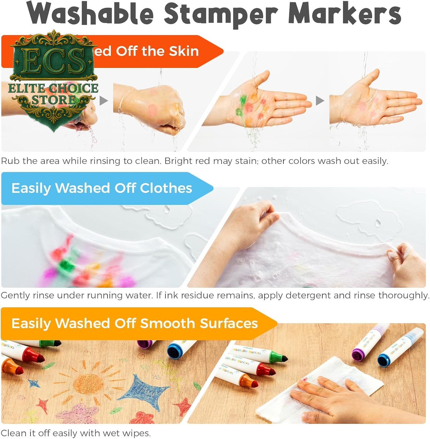 Unleash Creativity with Ohuhu 12-Pack Washable Dual Tip Markers for Kids! Perfect for Art and School Fun