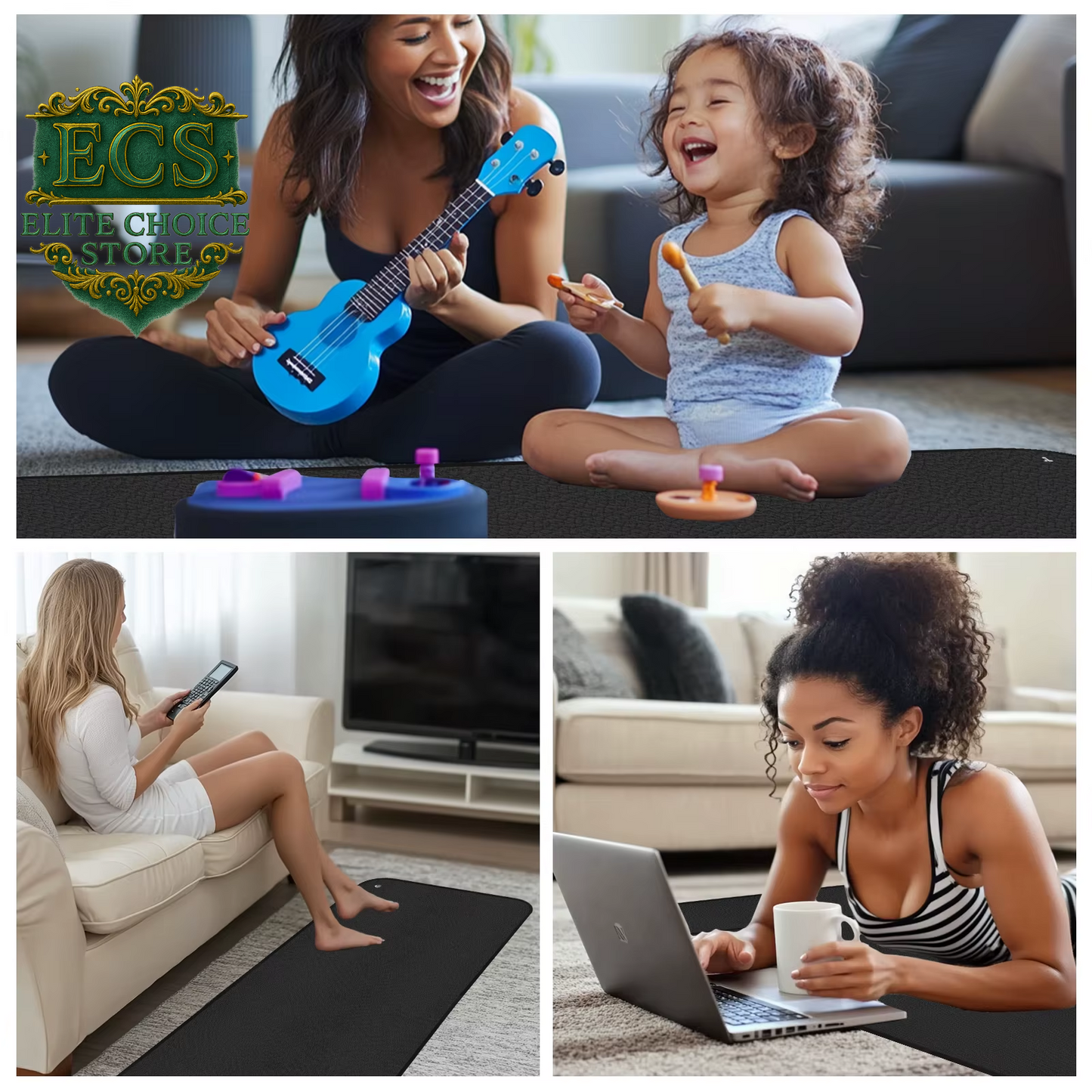 6 Size Earthing Mat Soft PU Grounding Pad for Improves Sleep Enhanced Circulation Reduces Pain Home Yoga Foot Mat Table Desk Rug