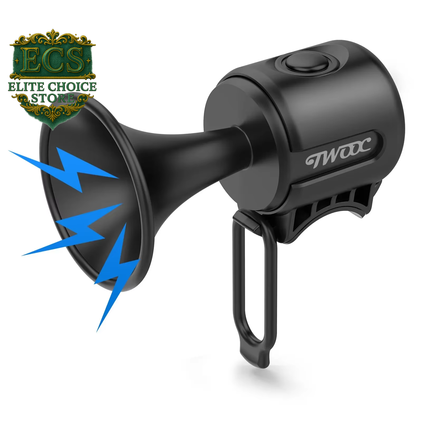 TWOOC Bicycle Electronic Horn Loud Warning Sound CR2032 Battery 120Db IPX4 Waterproof Suitable for Road and Mountain Bike