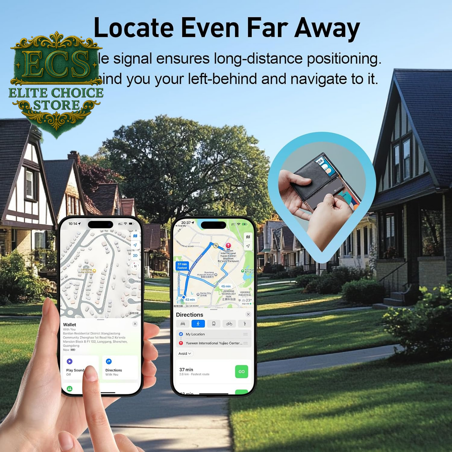 2025 [Apple Mfi Certified] (Ios Only) Bluetooth Tracker Smart Finder for Apple Find My Iphone Card Wallet GPS Tracker, 5-10 Years Battery, Keys Finder and Item Locator for Keys, Bags, Passport