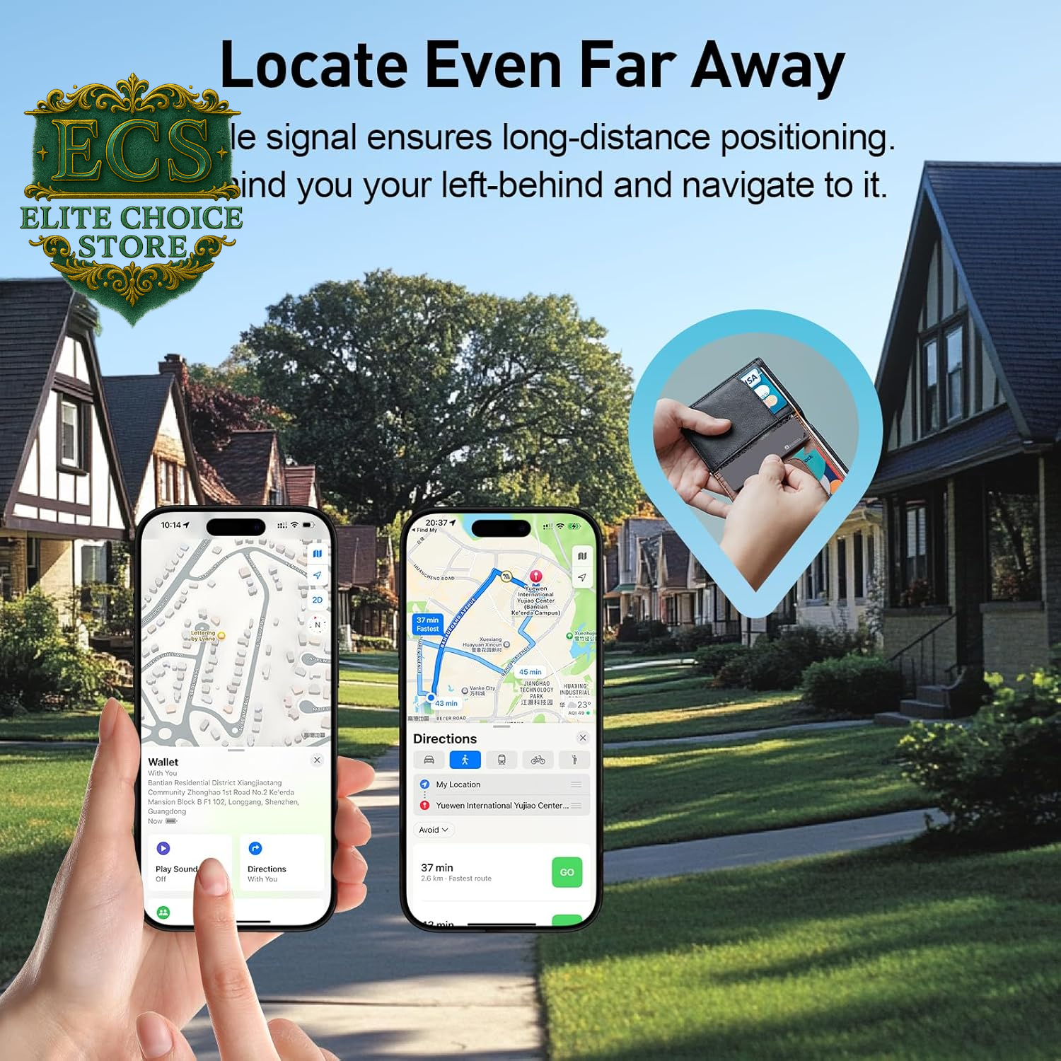 2025 [Apple Mfi Certified] (Ios Only) Bluetooth Tracker Smart Finder for Apple Find My Iphone Card Wallet GPS Tracker, 5-10 Years Battery, Keys Finder and Item Locator for Keys, Bags, Passport