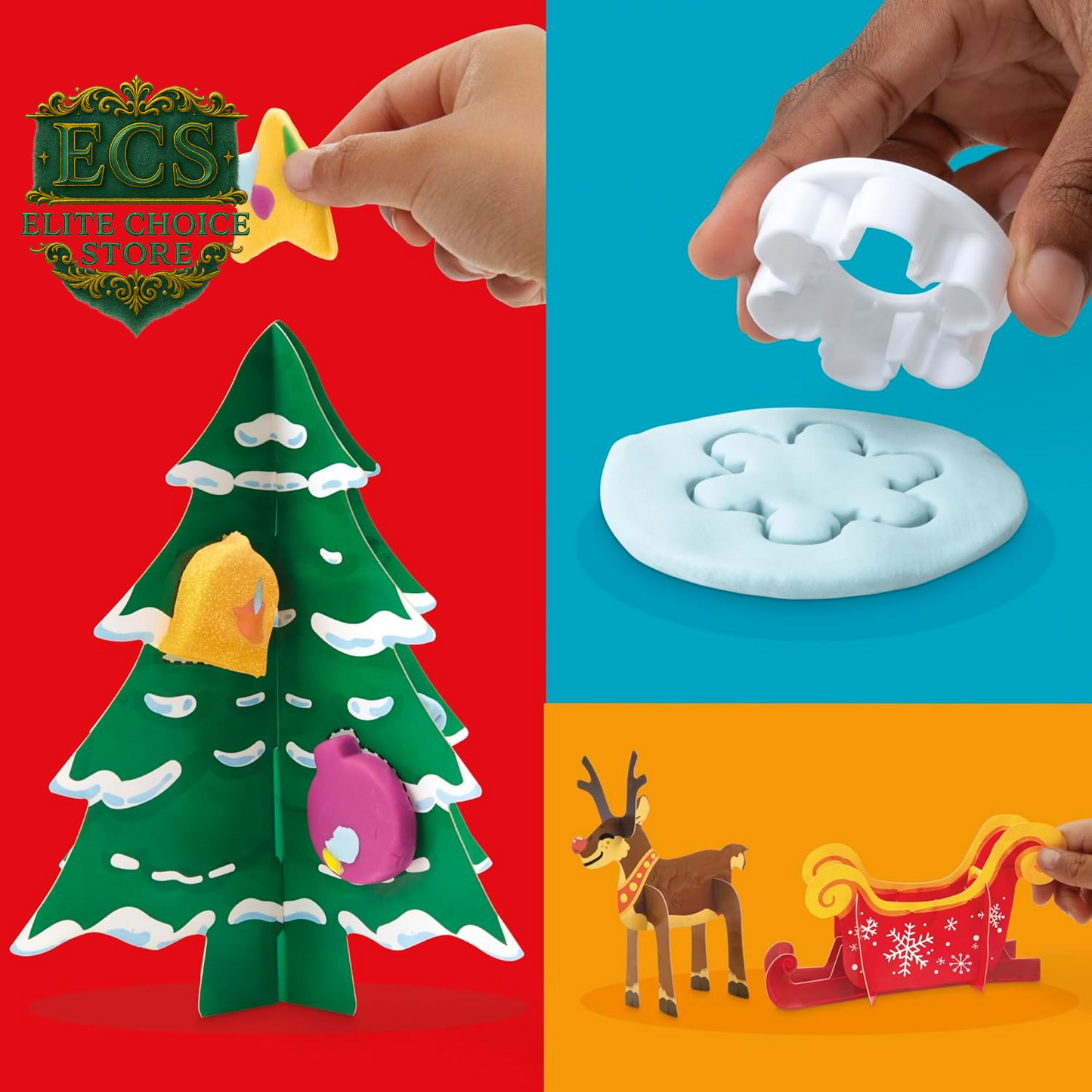 Play-Doh Holiday Advent Calendar for Kids 3 and Up, 24 Day Countdown, Multiple Surprise Gifts behind Each Door, Arts & Crafts