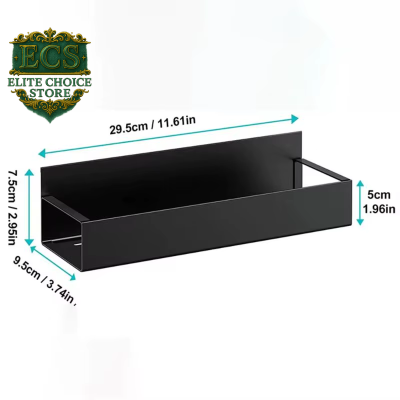 Aufworld Magnetic Spice Rack 2-Pack – Fridge Organizer Shelves with Moveable Hooks for Kitchen Storage