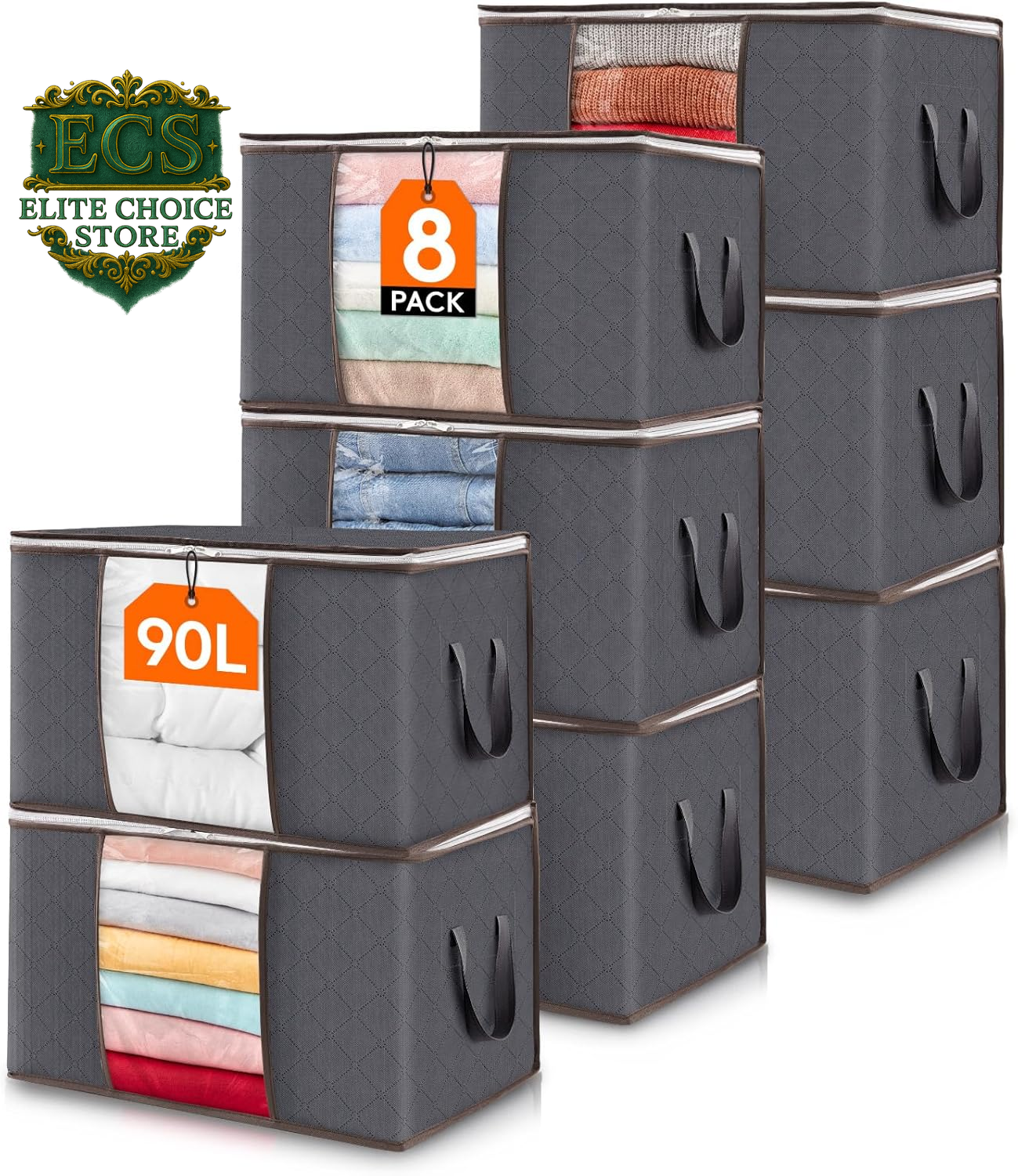 Organize Your Space with Lifewit's 6 Pack Foldable Storage Bins! Perfect for Clothes, Blankets, and More! 🧺✨ #HomeOrganization #StorageSolutions