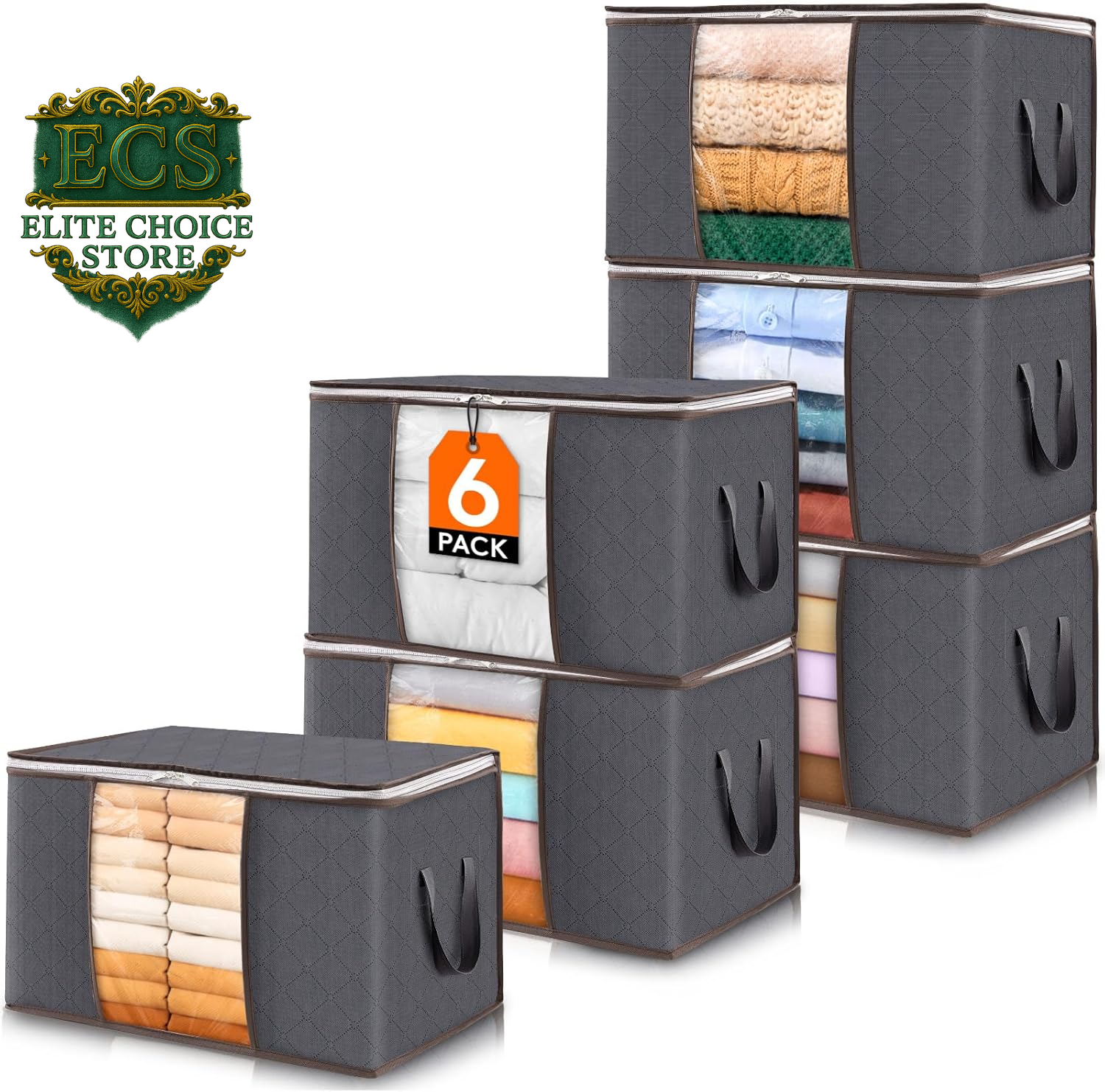 Organize Your Space with Lifewit's 6 Pack Foldable Storage Bins! Perfect for Clothes, Blankets, and More! 🧺✨ #HomeOrganization #StorageSolutions