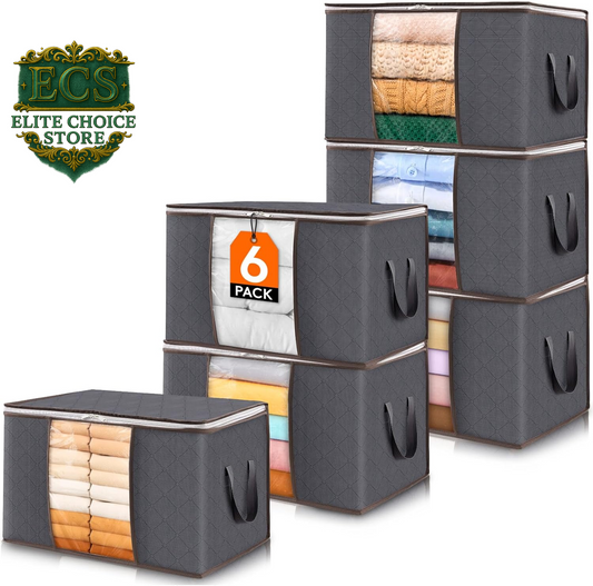 Organize Your Space with Lifewit's 6 Pack Foldable Storage Bins! Perfect for Clothes, Blankets, and More! 🧺✨ #HomeOrganization #StorageSolutions