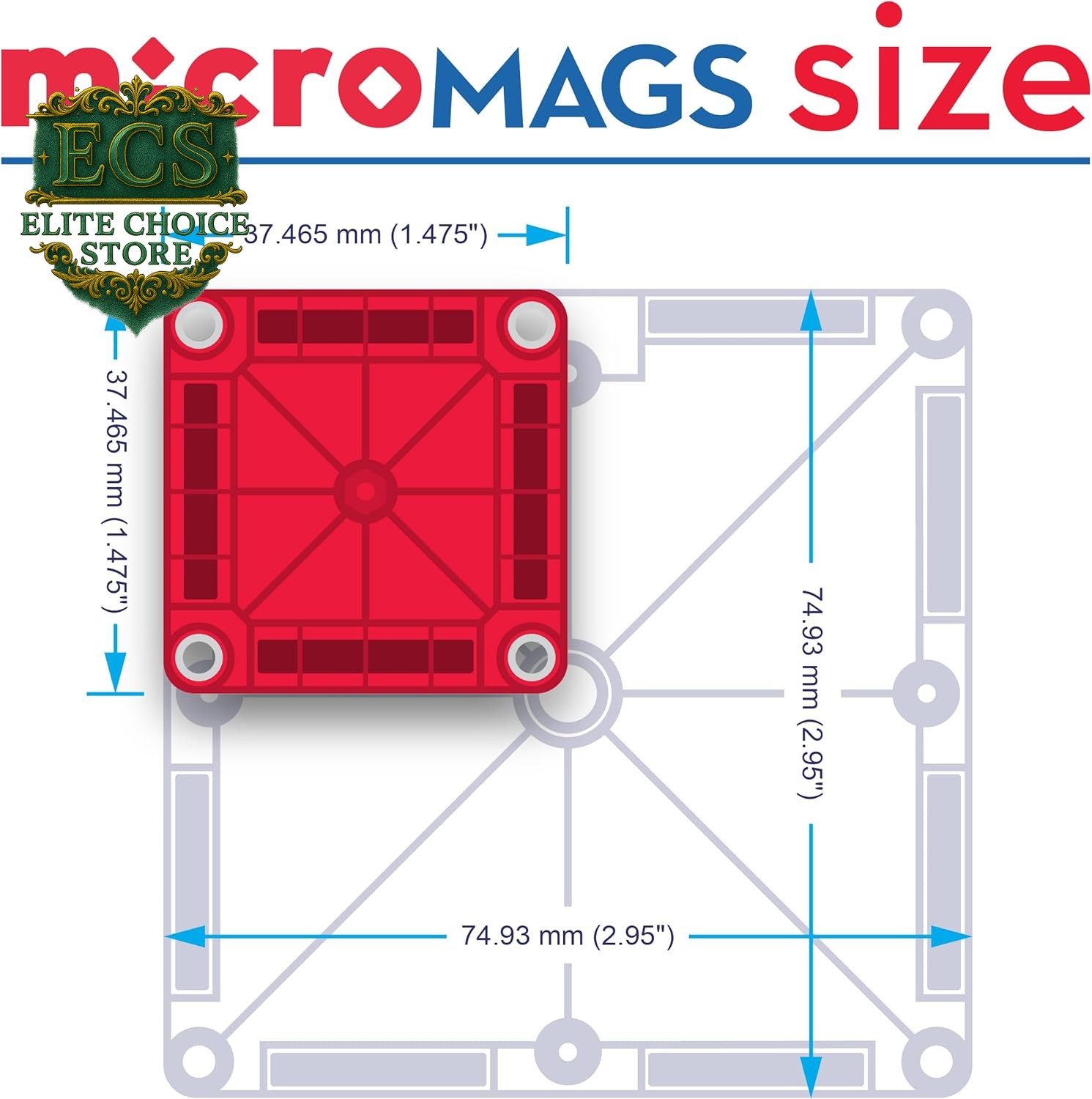 MAGNA-TILES Micromags 26-Piece Travel Magnetic Construction Set – Bold Colors, the Original Magnetic Building Brand