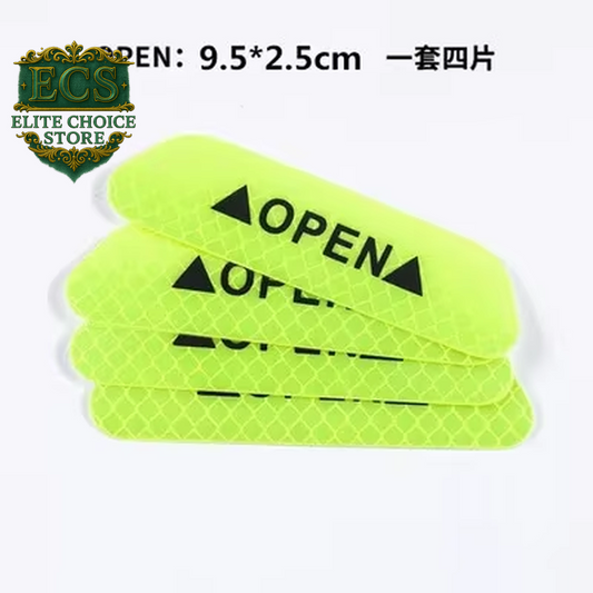 4PCS Car Accessories Car Stickers Reflective Warning Sticker Wheel Eyebrows Door Opening Sticker Diamond Wheel Reflective Strip