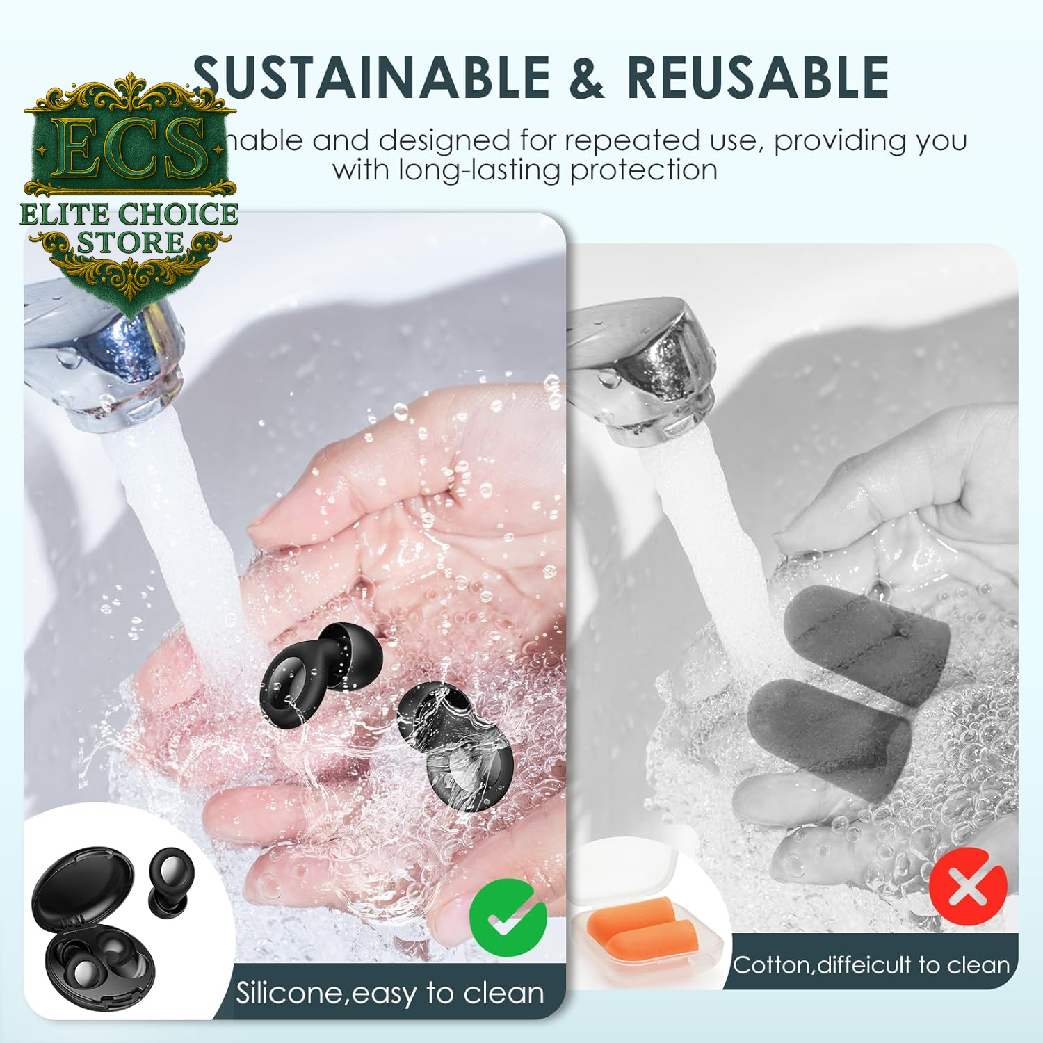 Ear Plugs for Sleeping Noise Cancelling, 25Db Ear Plugs for Noise Reduction with 8 Ear Tips, Reusable Silicone Earplugs Hearing Protection for Concert, Motorcycle, Sleep,And Snoring