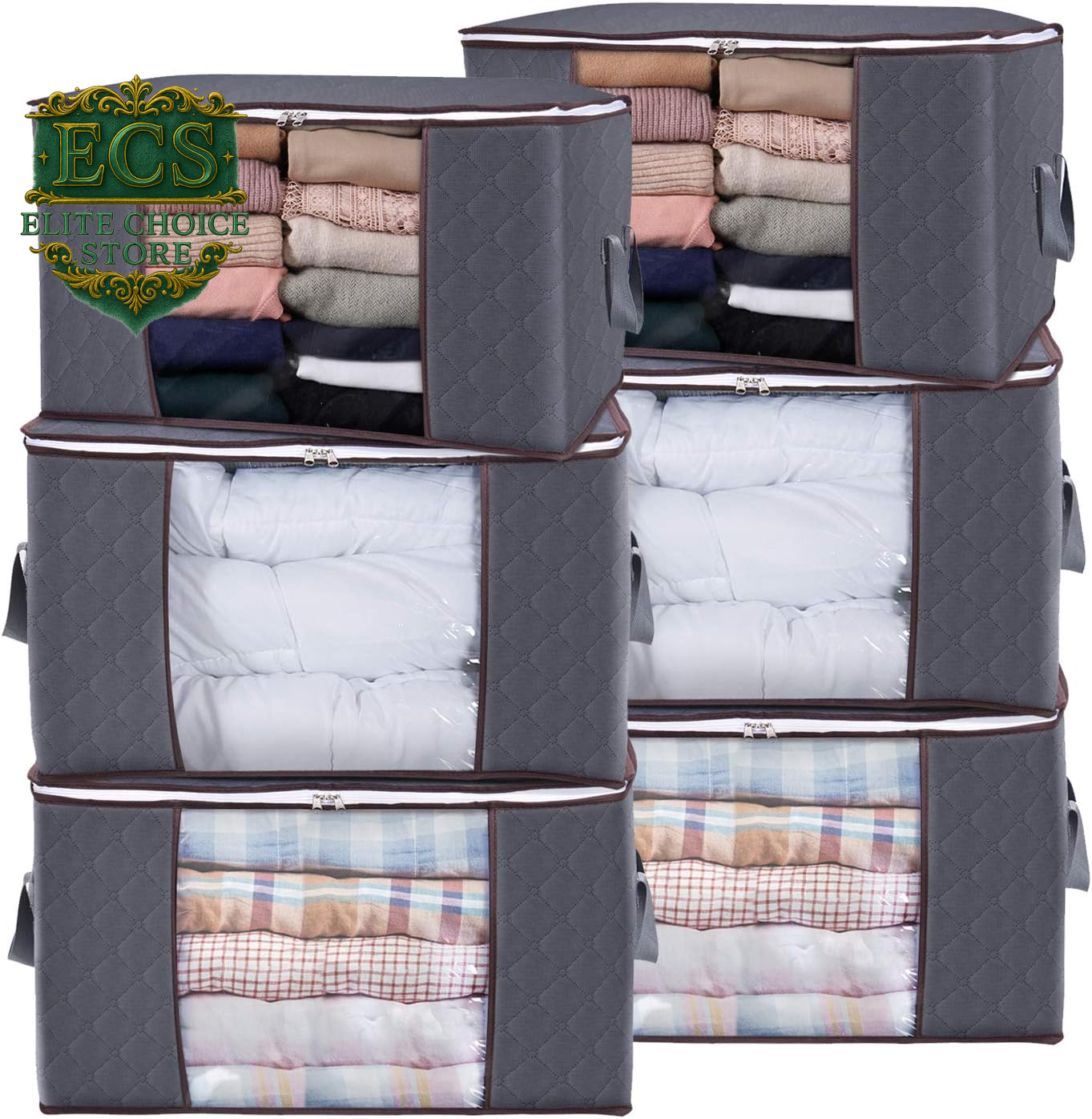Organize Your Space with Lifewit's 6 Pack Foldable Storage Bins! Perfect for Clothes, Blankets, and More! 🧺✨ #HomeOrganization #StorageSolutions