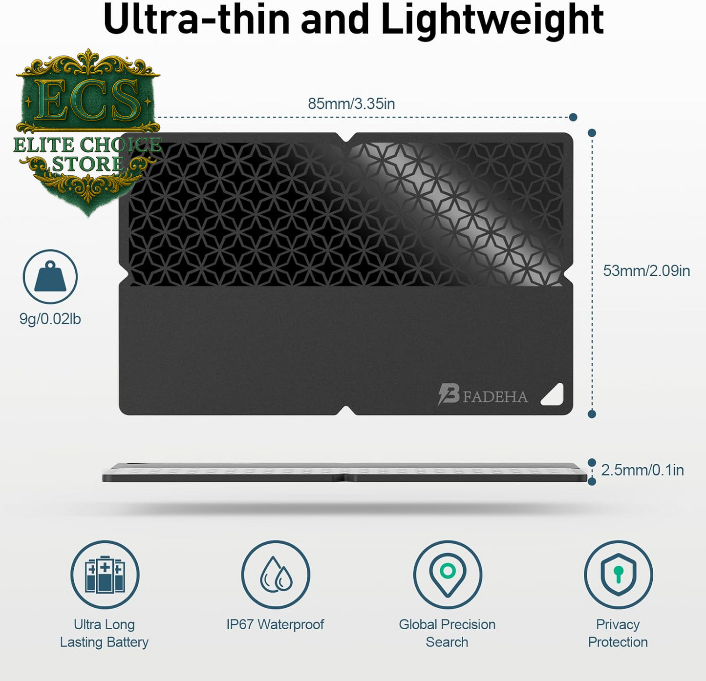 2025 [Apple Mfi Certified] (Ios Only) Bluetooth Tracker Smart Finder for Apple Find My Iphone Card Wallet GPS Tracker, 5-10 Years Battery, Keys Finder and Item Locator for Keys, Bags, Passport