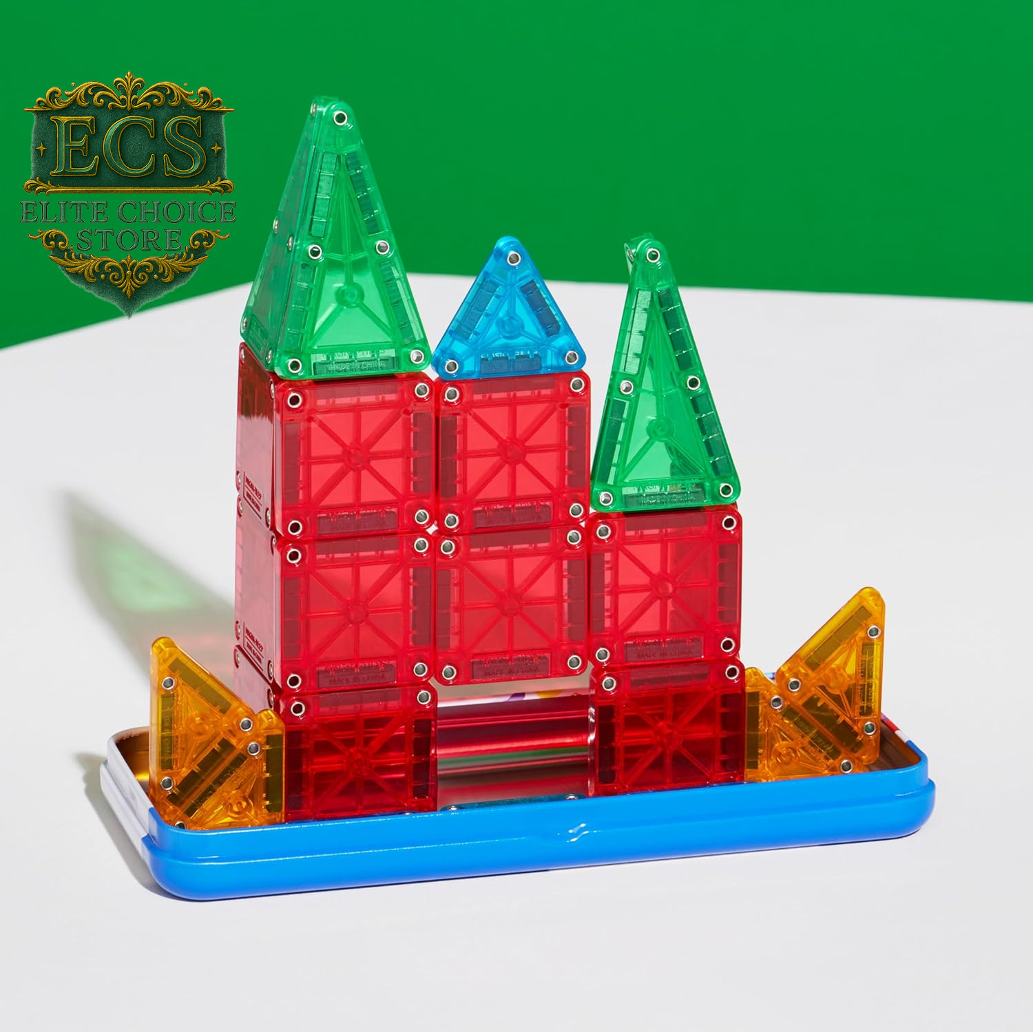 MAGNA-TILES Micromags 26-Piece Travel Magnetic Construction Set – Bold Colors, the Original Magnetic Building Brand