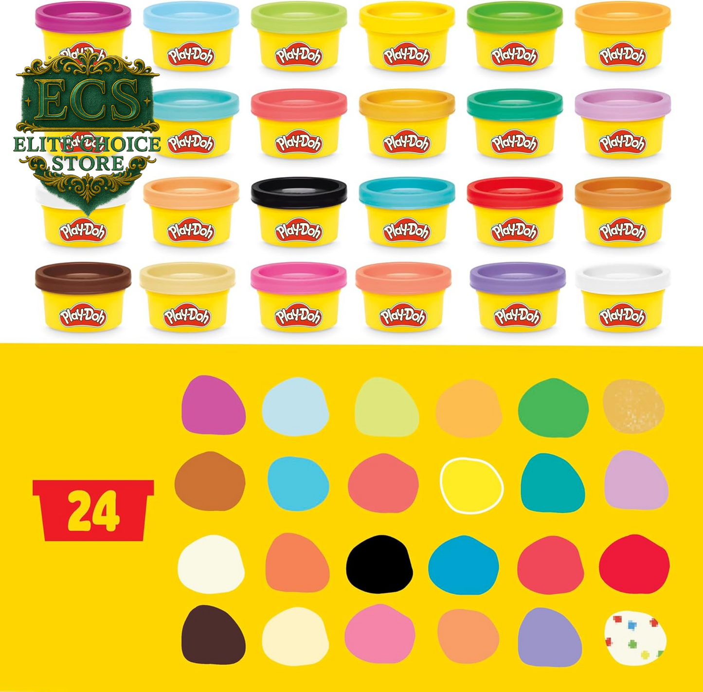 Play-Doh Holiday Advent Calendar for Kids 3 and Up, 24 Day Countdown, Multiple Surprise Gifts behind Each Door, Arts & Crafts