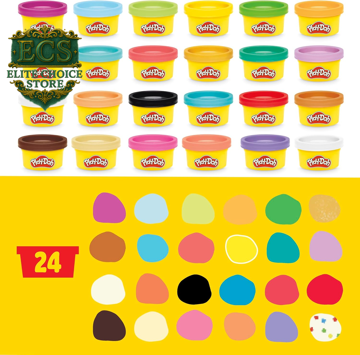 Play-Doh Holiday Advent Calendar for Kids 3 and Up, 24 Day Countdown, Multiple Surprise Gifts behind Each Door, Arts & Crafts