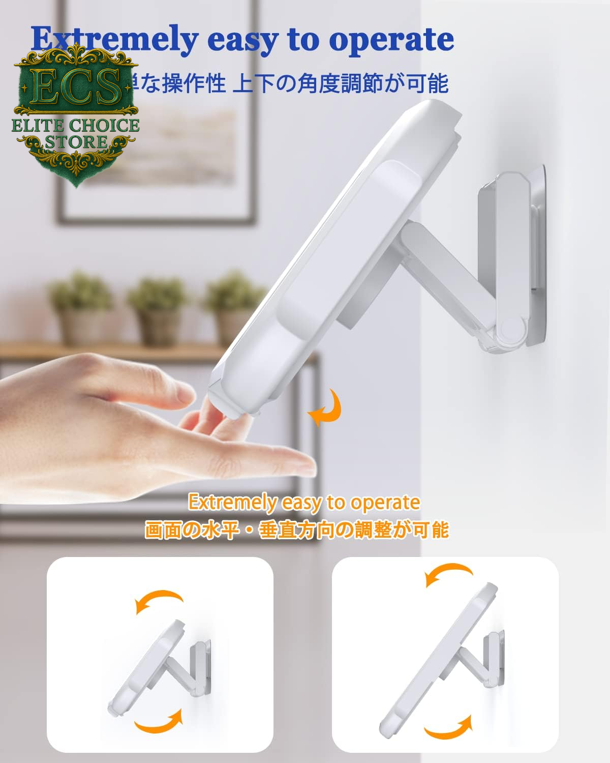 Waterproof Shower Phone Holder with 360° Rotation, Angle Adjustable, Wall Mounted Phone Holder for Bathroom Mirror Bathtub Kitchen, up to 6.8 Inch (Upgraded)