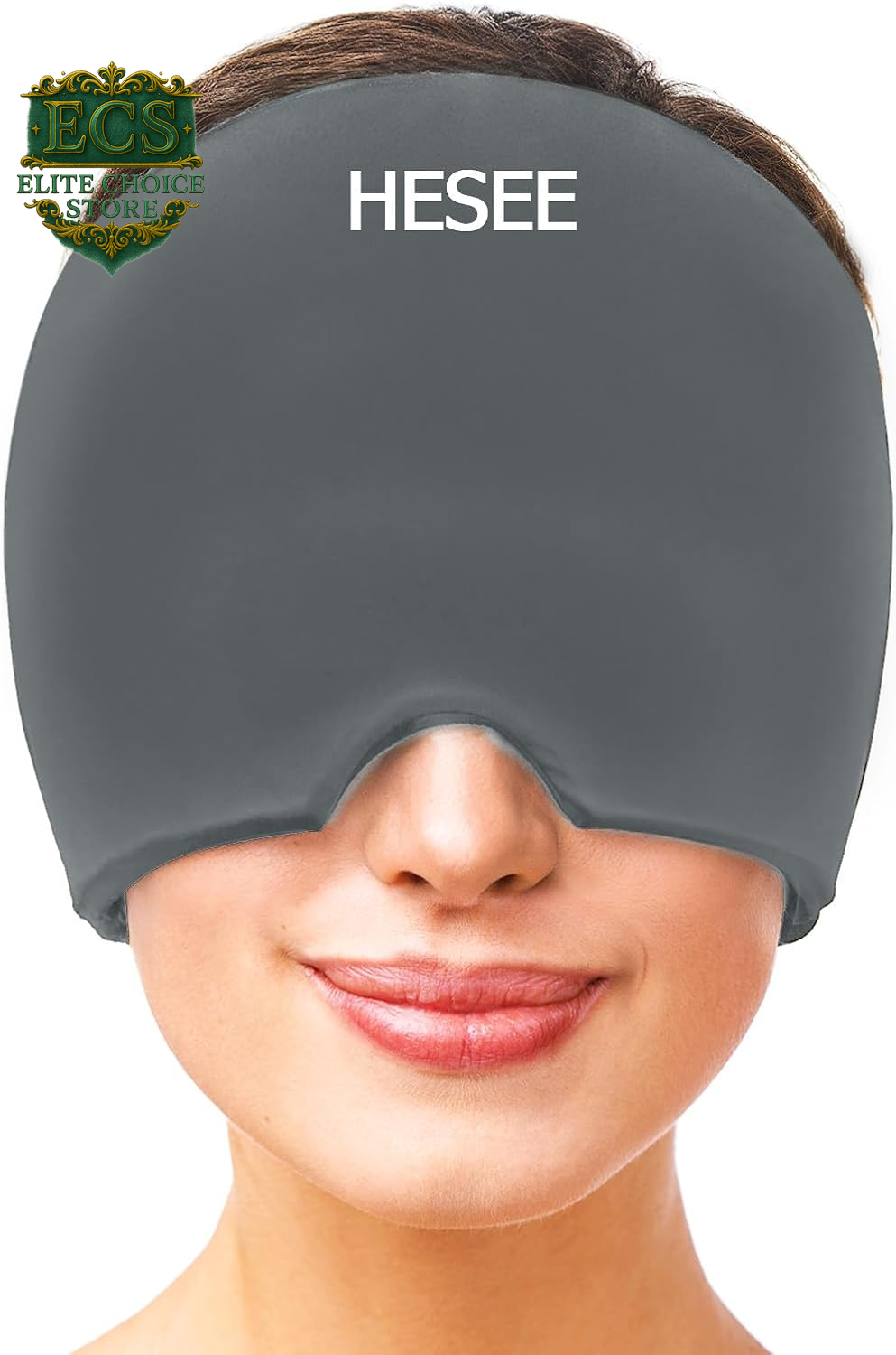 Migraine Relief Cap, Headache Relief Hat for Migraine Cap, Hot and Cold Therapy, Headache Eyes Mask for Stress Relief, Ice Pack Head Wrap for Sinus, Puffy Eyes, Tension, Pink