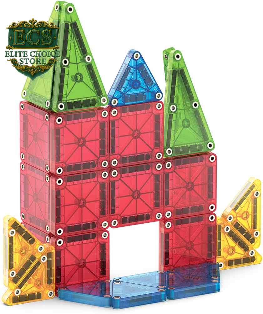 MAGNA-TILES Micromags 26-Piece Travel Magnetic Construction Set – Bold Colors, the Original Magnetic Building Brand