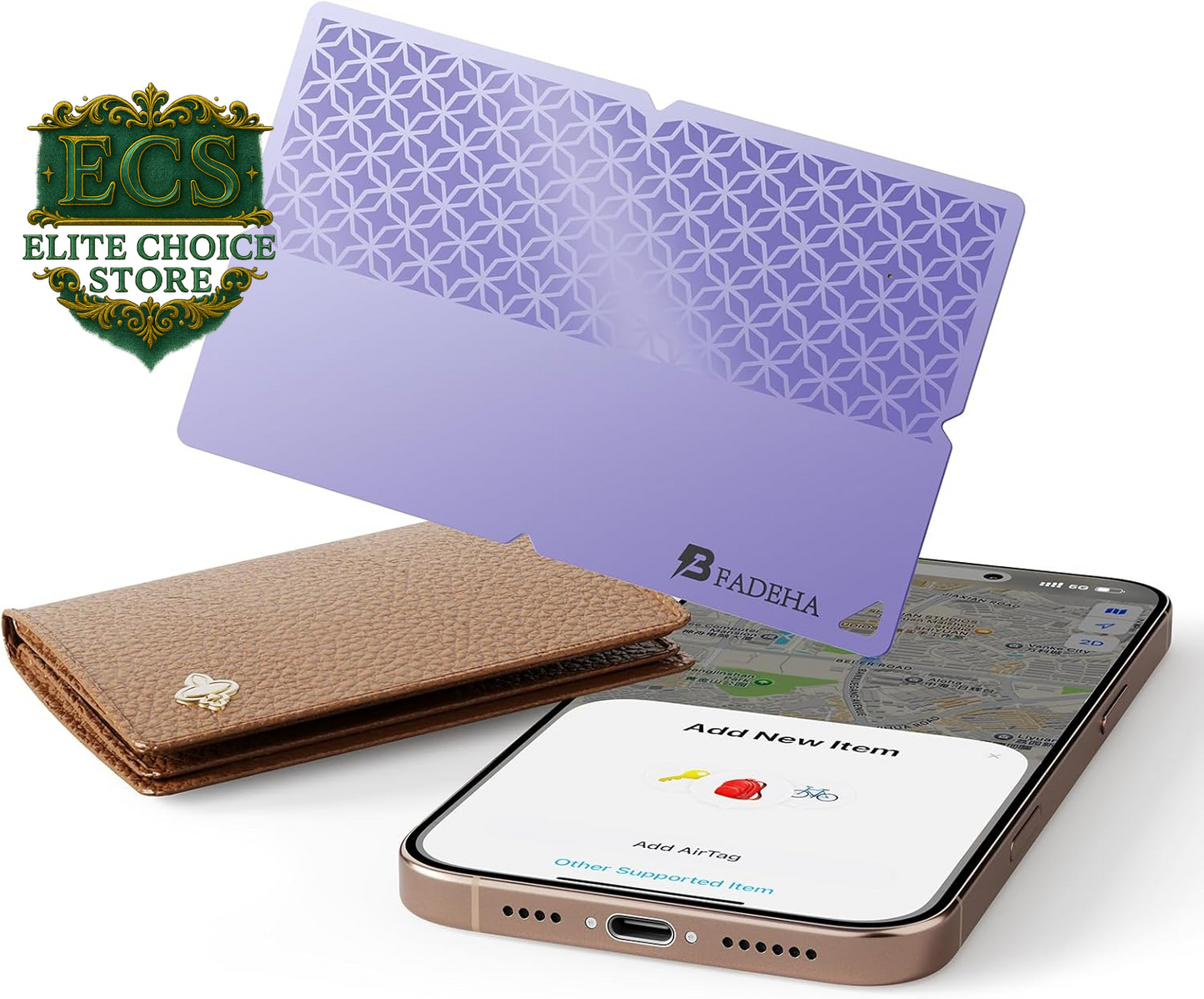 2025 [Apple Mfi Certified] (Ios Only) Bluetooth Tracker Smart Finder for Apple Find My Iphone Card Wallet GPS Tracker, 5-10 Years Battery, Keys Finder and Item Locator for Keys, Bags, Passport