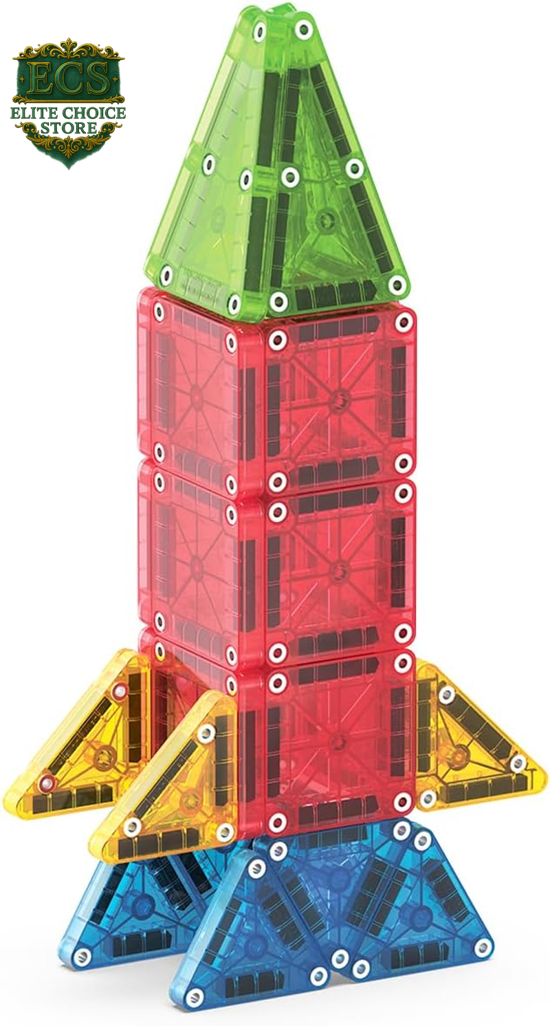 MAGNA-TILES Micromags 26-Piece Travel Magnetic Construction Set – Bold Colors, the Original Magnetic Building Brand