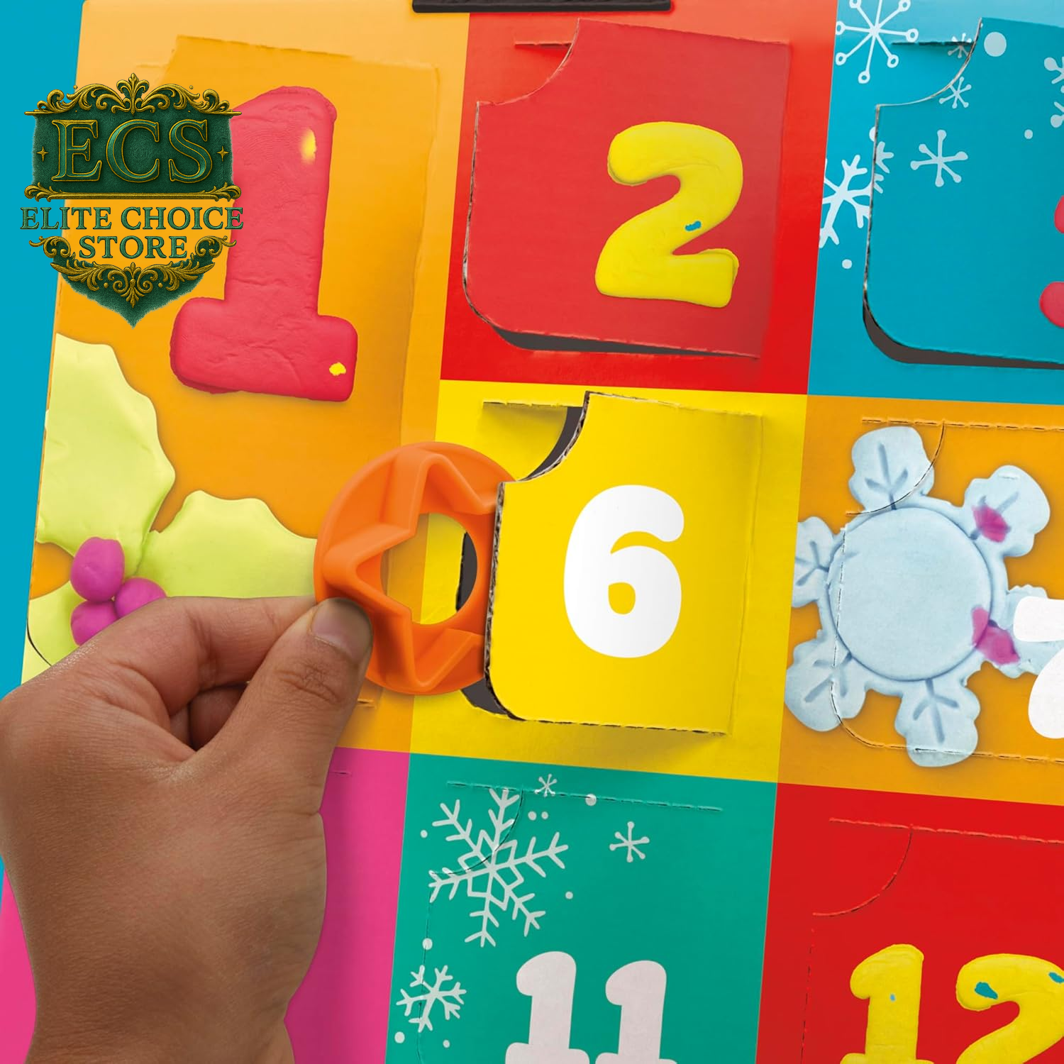 Play-Doh Holiday Advent Calendar for Kids 3 and Up, 24 Day Countdown, Multiple Surprise Gifts behind Each Door, Arts & Crafts