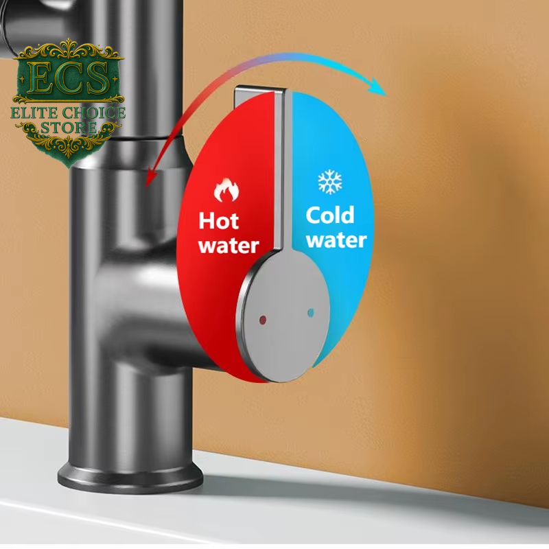 Digital Display LED Basin Faucet 360 Rotation Multi-Function Stream Sprayer Hot Cold Water Sink Mixer Wash Tap for Bathroom