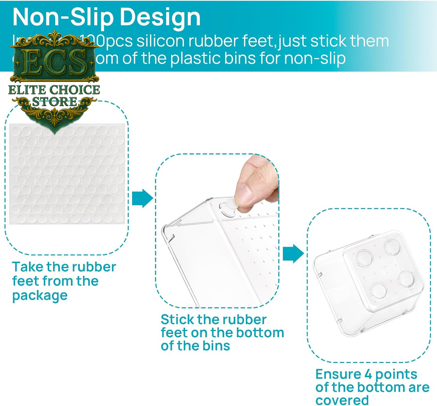 Vtopmart 25 PCS Clear Plastic Drawer Organizers Set, 4-Size Versatile Bathroom and Vanity Drawer Organizer Trays, Storage Bins for Makeup, Bedroom, Kitchen Gadgets Utensils and Office