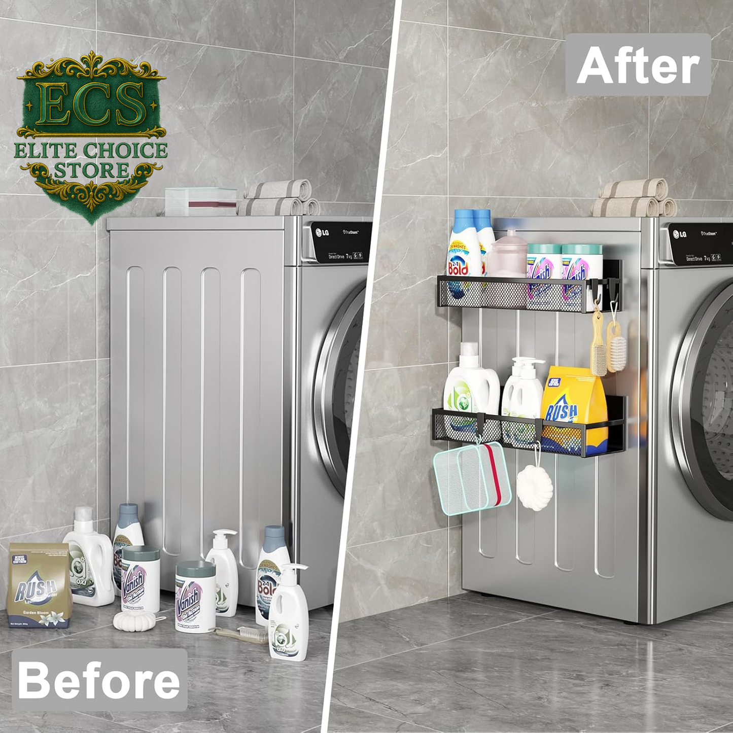 Transform your kitchen with the Aufworld Magnetic Spice Rack! 🧂✨ This 2-pack fridge organizer features moveable hooks for ultimate storage solutions. Say goodbye to clutter and hello to style! #KitchenOrganization #MagneticShelf