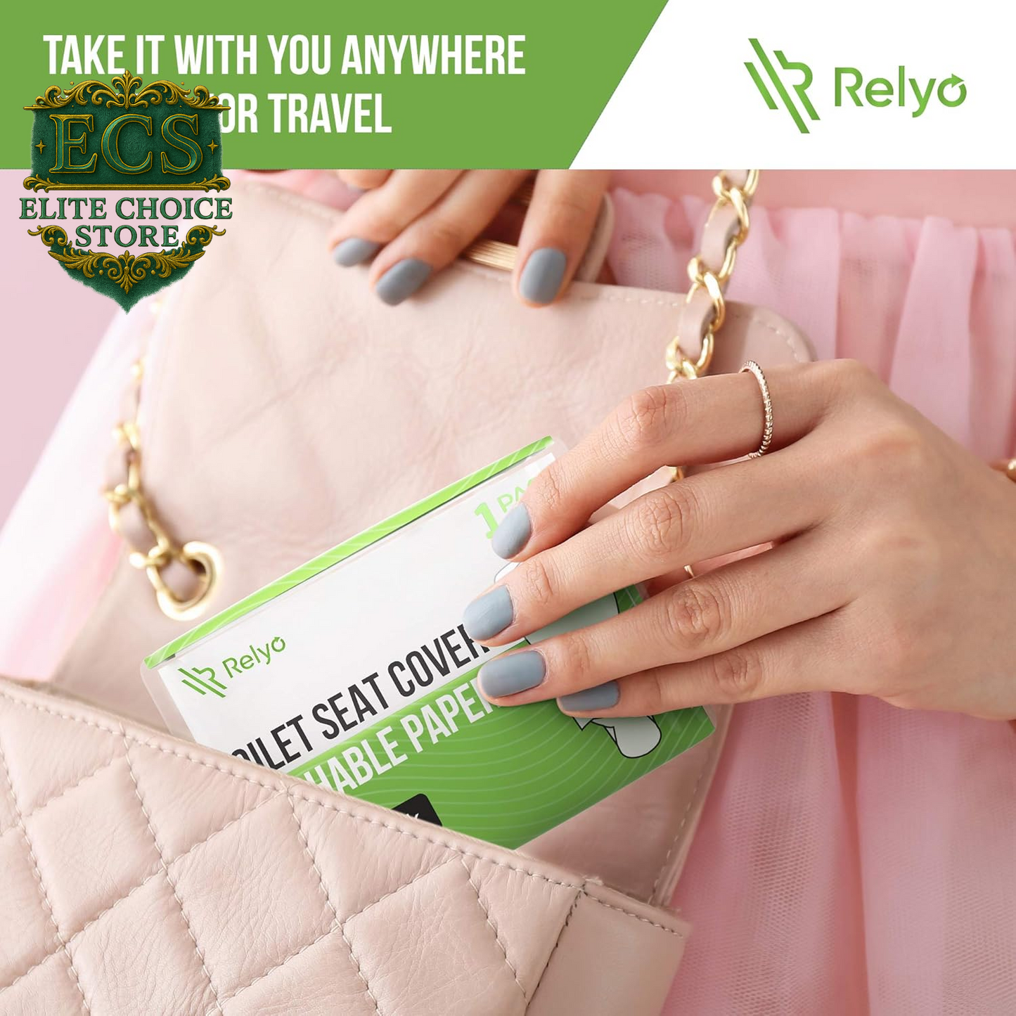 Toilet Seat Cover Paper Flushable (50 Pack) - XL for Adults and Kids Potty Training, 100% Biodegradable Travel Supplies Essentials for Public Restrooms, Airplane, Camping, Festivals