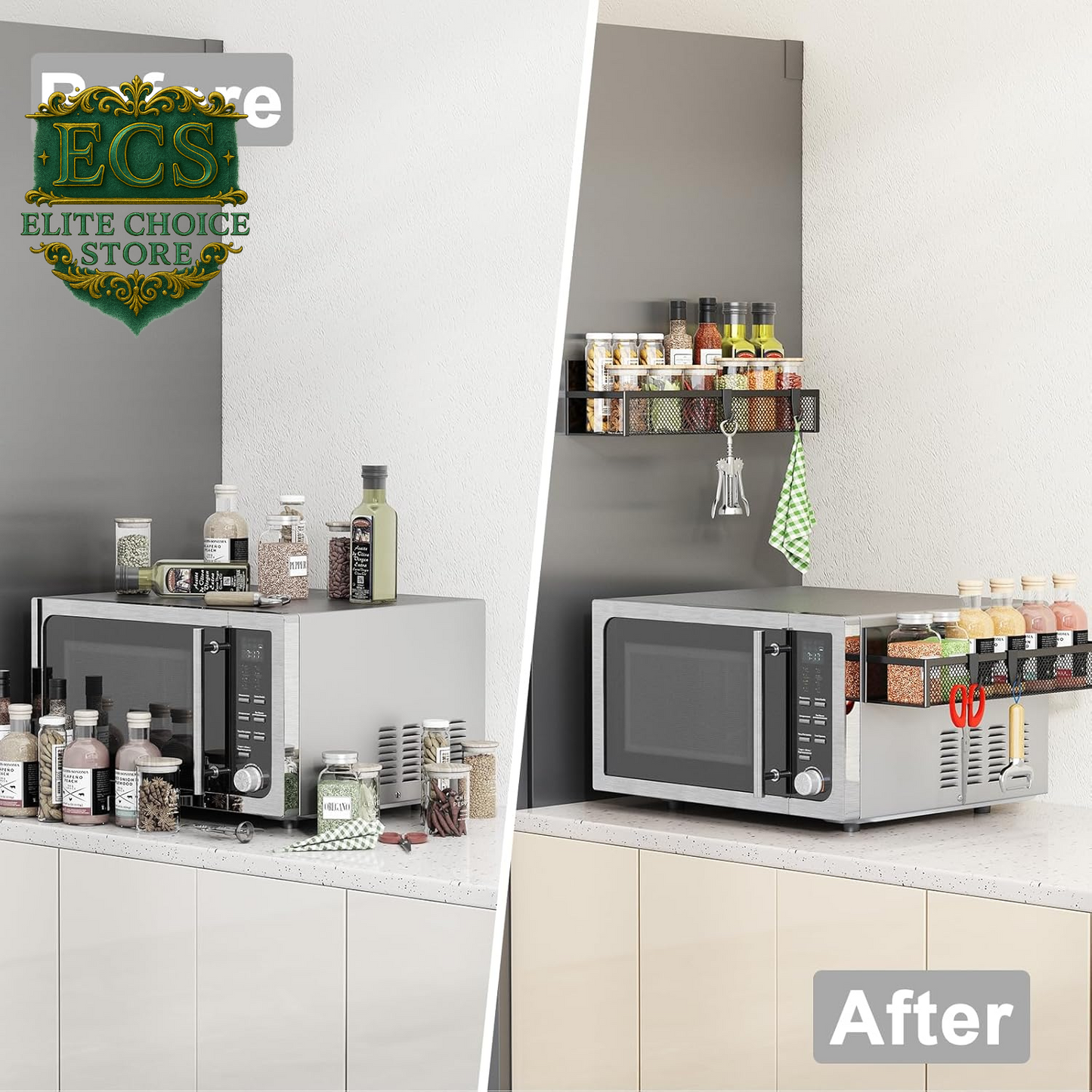 Transform your kitchen with the Aufworld Magnetic Spice Rack! 🧂✨ This 2-pack fridge organizer features moveable hooks for ultimate storage solutions. Say goodbye to clutter and hello to style! #KitchenOrganization #MagneticShelf